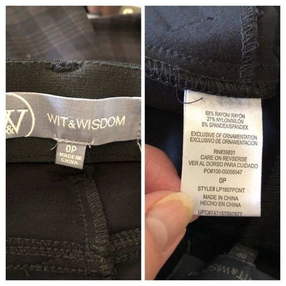 Wit & Wisdom Ab-Solution Skinny Ponte Pants Sz 0P - Picture 7 of 8